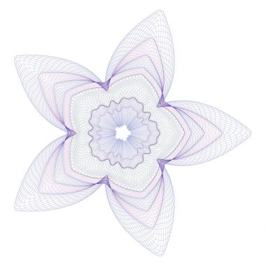 Sertifika, fiş, Not, Guillochlu desen için filigran,