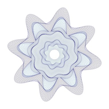 Filigran, Guilloche Rosetta, sertifika için arkaplan tasarımı, 