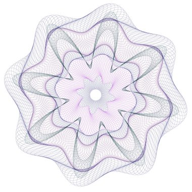 Filigran, Guilloche Rosetta, sertifika için arkaplan tasarımı, 