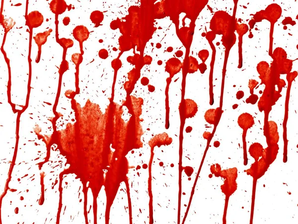 Красная кровь на белом фоне — стоковое фото
