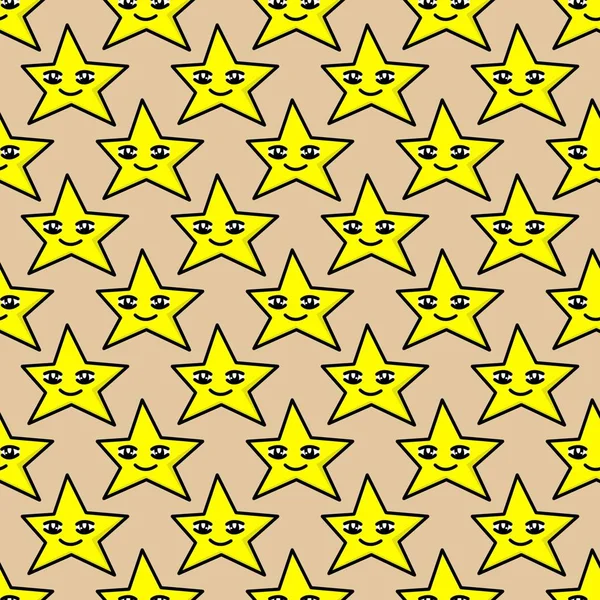Жовта зірка безшовний візерунок фон — стокове фото