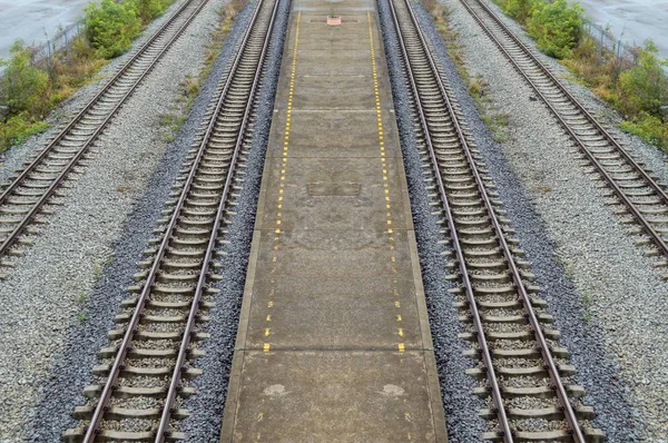 Fechar Ferrovia País Tailândia — Fotografia de Stock