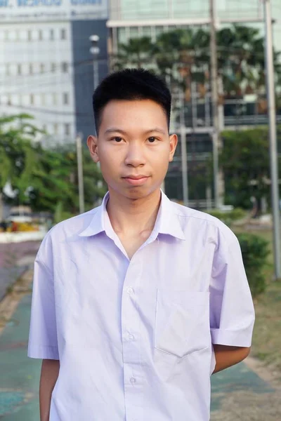 Primer Plano Tailandés Estudiante Uniforme —  Fotos de Stock