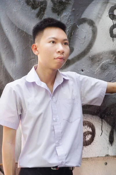 Primer Plano Tailandés Estudiante Uniforme — Foto de Stock