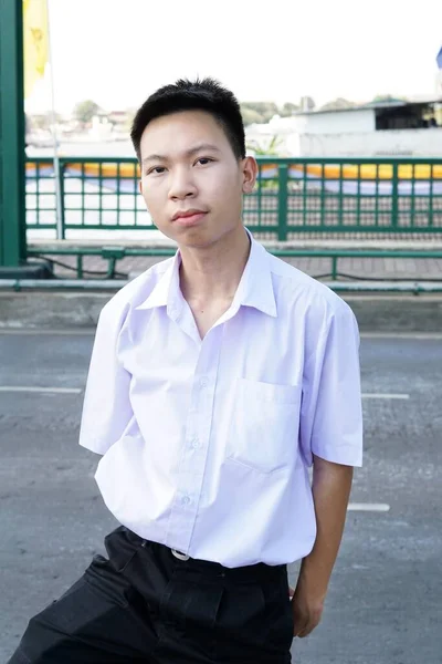 Närbild Thai Student Uniform — Stockfoto