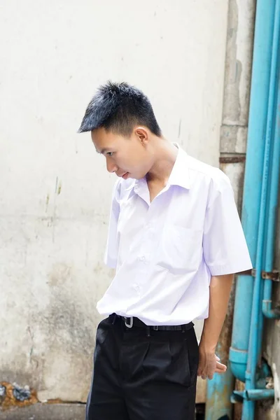 Närbild Thai Student Uniform — Stockfoto