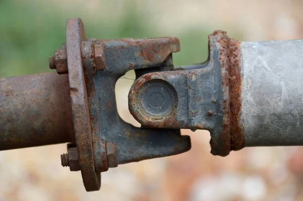 Stänga Gamla Järnleder Industriområdet — Stockfoto