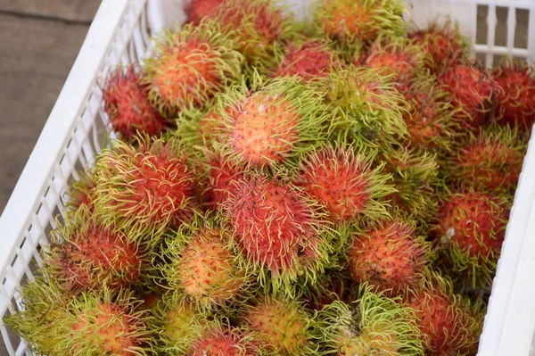 Fruits Frais Rambutan Sur Marché — Photo
