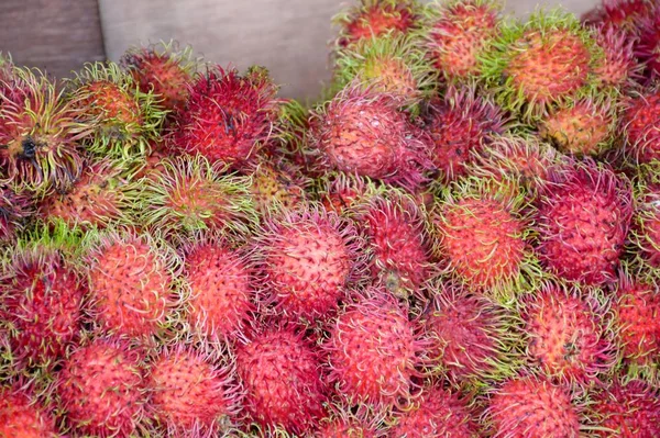 Fruits Frais Rambutan Sur Marché — Photo