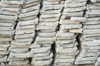 sanayi bölgesinde çimento tabakası