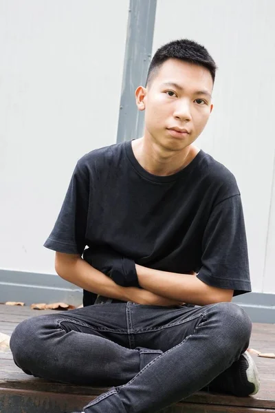 Nahaufnahme Eines Jungen Mannes Bangkok Thailand — Stockfoto