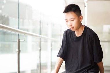 Bangkok Tayland 'daki genç adamı kapatın.