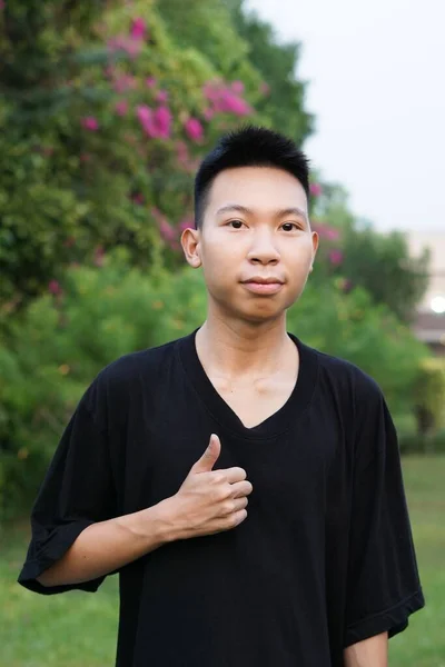 Close Young Man Travel Bangkok Thailand — Stock Photo, Image