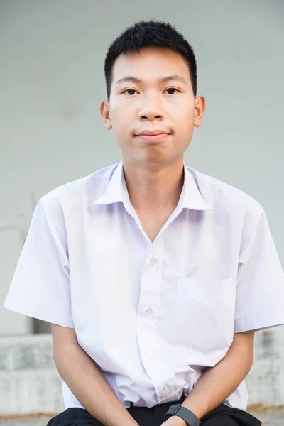 Primer Plano Tailandés Estudiante Uniforme —  Fotos de Stock