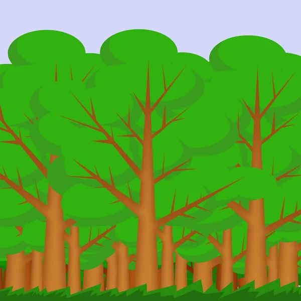 Árbol Bosque Fondo Ilustración — Foto de Stock