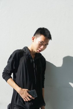 Bangkok Tayland 'daki genç adamı kapatın.