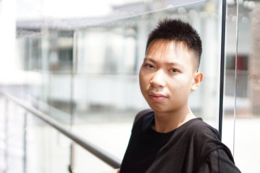 Bangkok Tayland 'daki genç adamı kapatın.