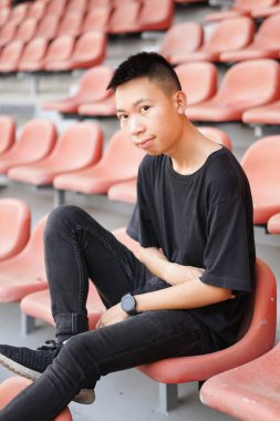 Bangkok Tayland 'daki genç adamı kapatın.