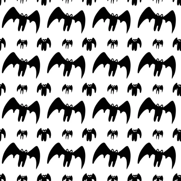 黑蝙蝠无缝图案背景 — 图库照片