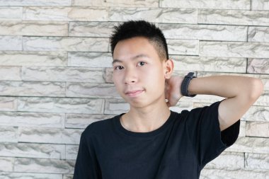 Bangkok Tayland 'daki genç adamı kapatın.