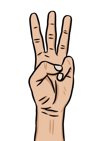 Cartoon Hand Finger White Background — Stock Photo, Image