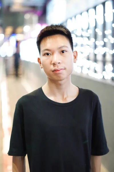 Nahaufnahme Eines Jungen Mannes Bangkok Thailand — Stockfoto