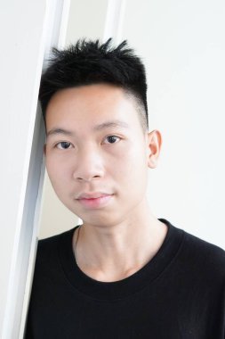 Bangkok Tayland 'daki genç adamı kapatın.