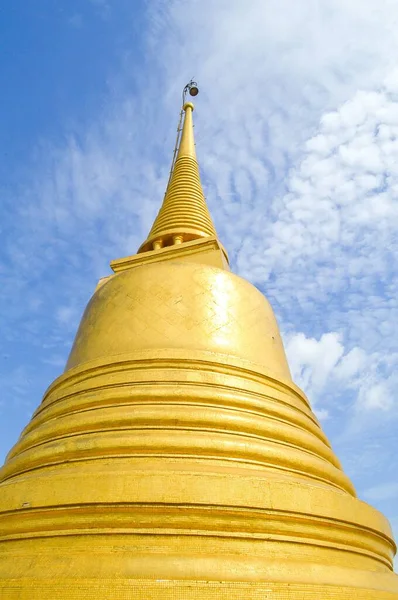 Stupa Golden Mountain Temple Offentliga Bangkok Thailand — Stockfoto
