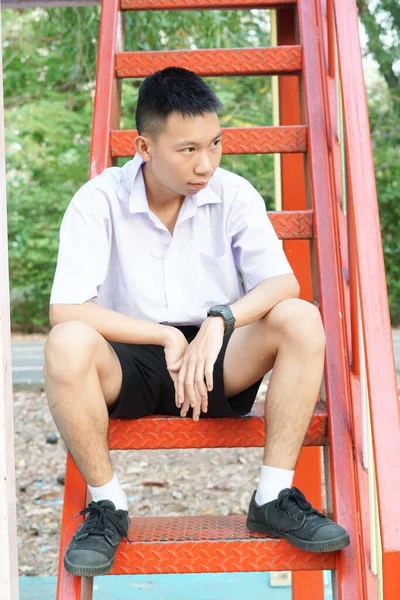 Primer Plano Tailandés Estudiante Uniforme — Foto de Stock