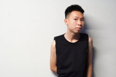 Bangkok Tayland 'daki genç adamı kapatın.