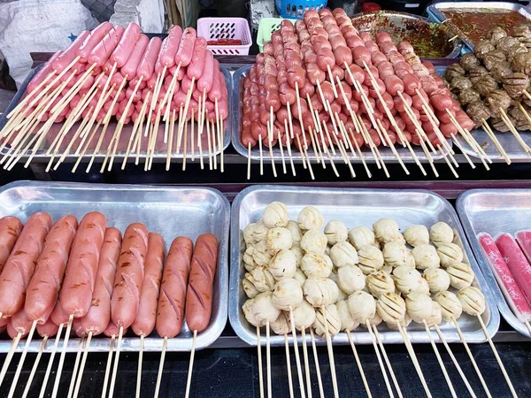 Almôndega Comida Rua Tailândia — Fotografia de Stock