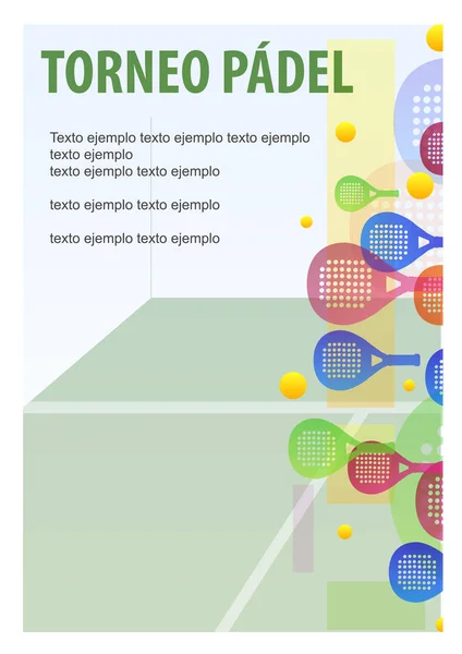 Torneio de cartaz Padel —  Vetores de Stock