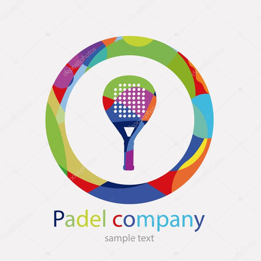 Logo paddle: paddle racket. Many colors