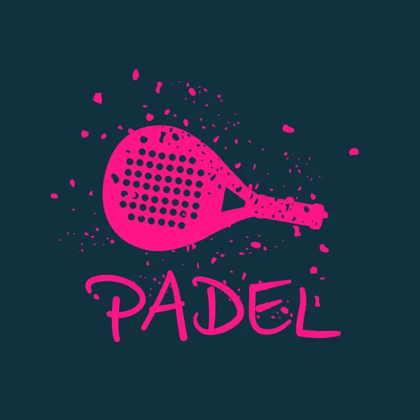 Logo padel pink — Stock Vector