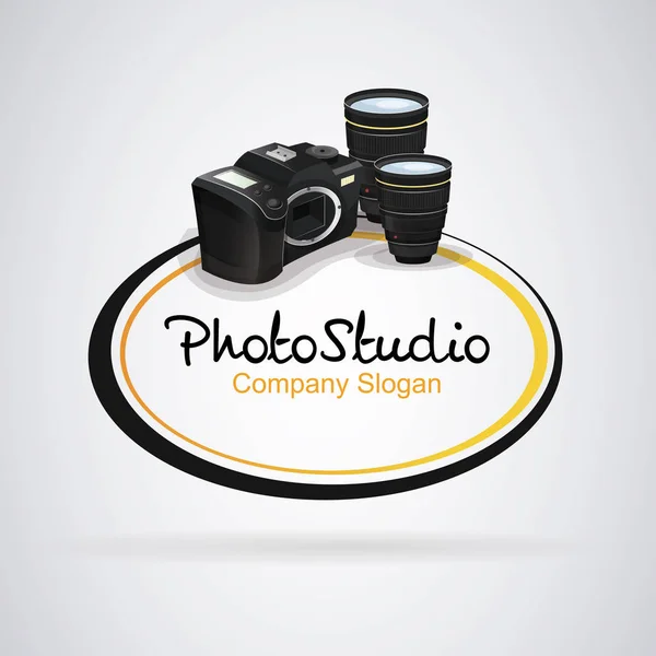 Logo kamera photography — Stock Vector