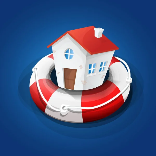 Protecção da casa. Casa segura . — Vetor de Stock