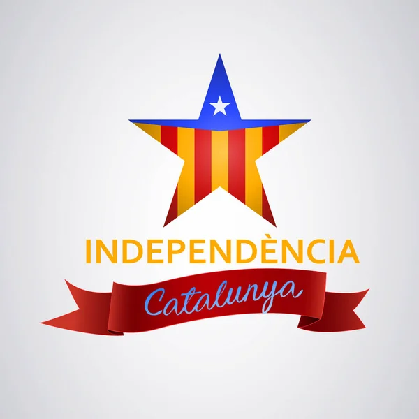 Indipendenza Catalogna stella — Vettoriale Stock