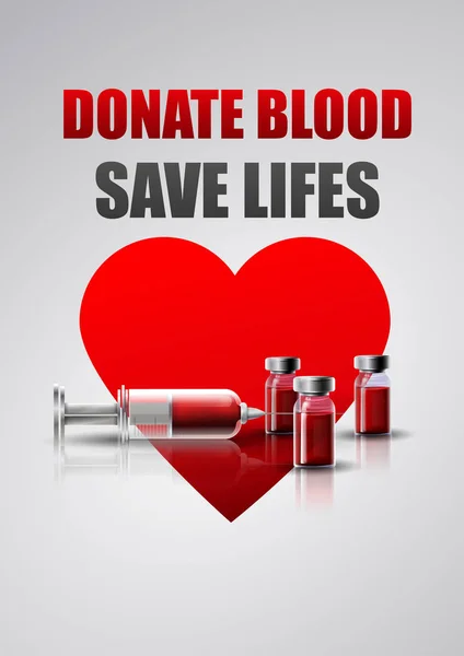 Kan bağışı. Hayat Kaydet — Stok Vektör
