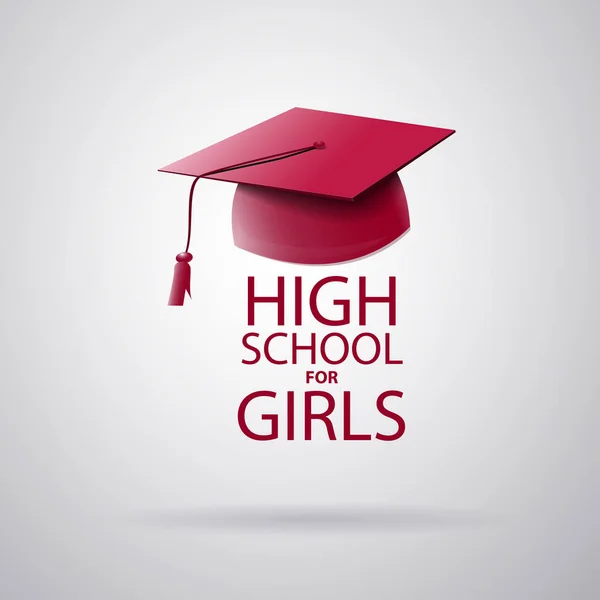 Logo középiskolás lányok — Stock Vector