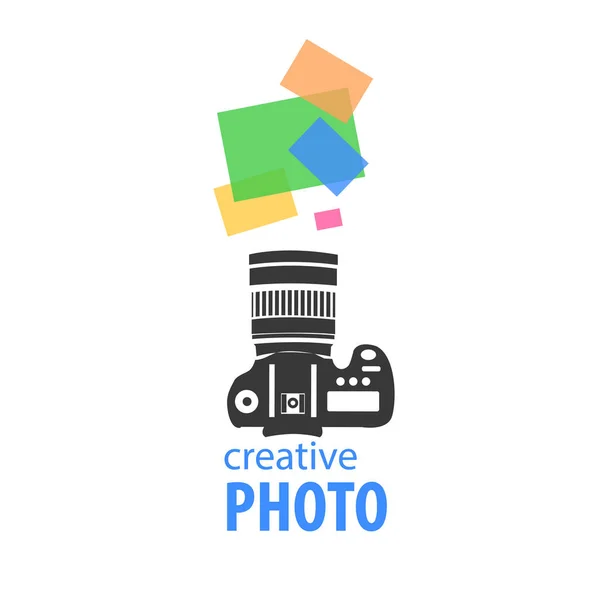 Logo photographie créative. Caméra — Image vectorielle