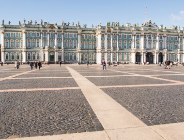 Saint Petersburg, Rusya Federasyonu Septembe 10, 2016: Saray kare görünümü Hermitage Müzesi, St. Petersburg, Rusya