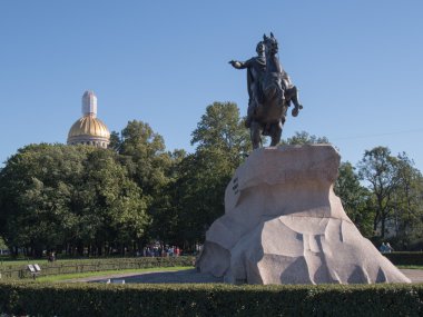 Saint Petersburg Rusya Septembert 12, 2016: Peter ı. Saint-petersburg, Rusya Federasyonu için anıt