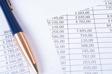 Tükenmez kalem yazdırılan mali tablolarda bir köşede yalan