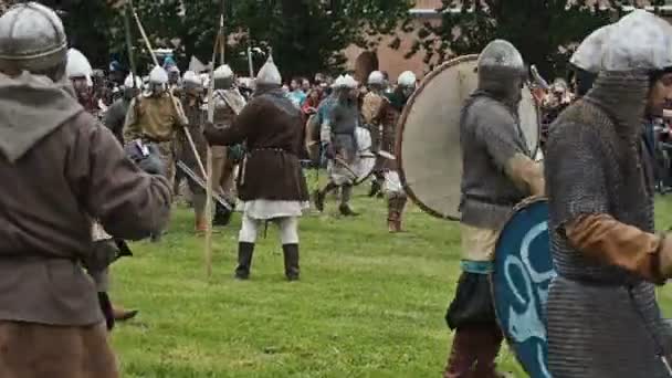 Reconstrucción de la batalla — Vídeo de stock