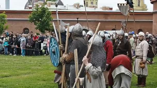 Reconstrucción de la batalla — Vídeo de stock