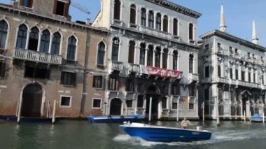 Venedik Canal Grande'ye Waterfront