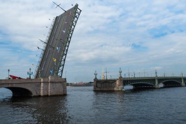 Neva Nehri boşanmış bir köprü