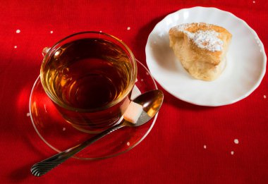 Çay ve pasta plaka