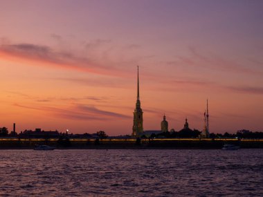 Peter ve paul Kalesi, günbatımı