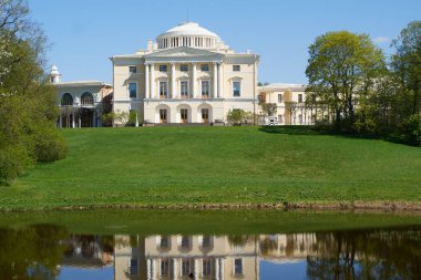 Pavlovsk, Rusya, - 4 Mayıs 2019: Pavlovsk Sarayı - İmparator I. Paul 'un Pavlovsk, St Petersburg Rusya' daki yazlık sarayı
